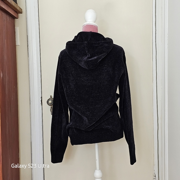 Projek Raw black chenille hoodie, size small. Unisex clothing. - Picture 2 of 8